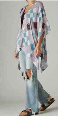 Laura Ashley x Lucky Brand Printed Patchwork Kimono One Size Limited Edition GUC